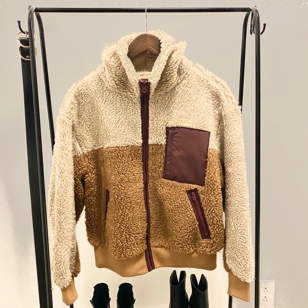 Dual-tone Sherpa Coat